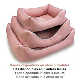 CAMA ROSA HUELLAS