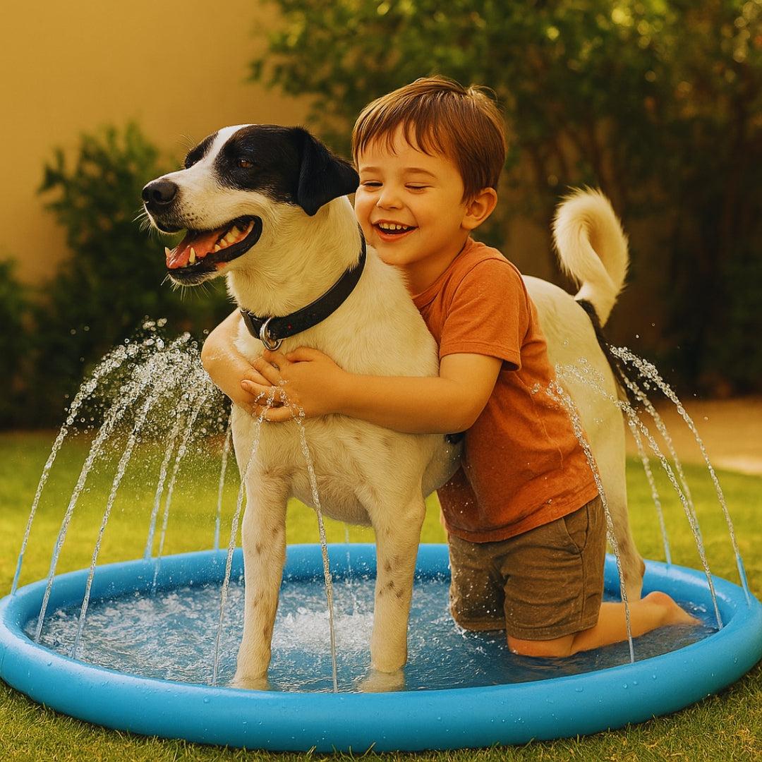 🌊 Piscina de Chorros Antideslizante – Refresca y Divierte