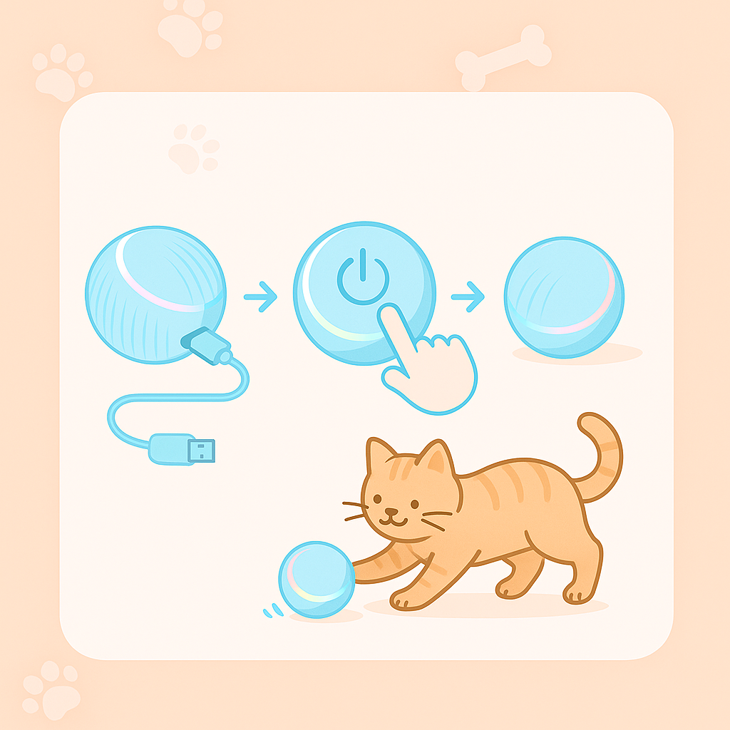 KeylaSpin™ – Pelota Interactiva 360° para Gatos Inteligentes