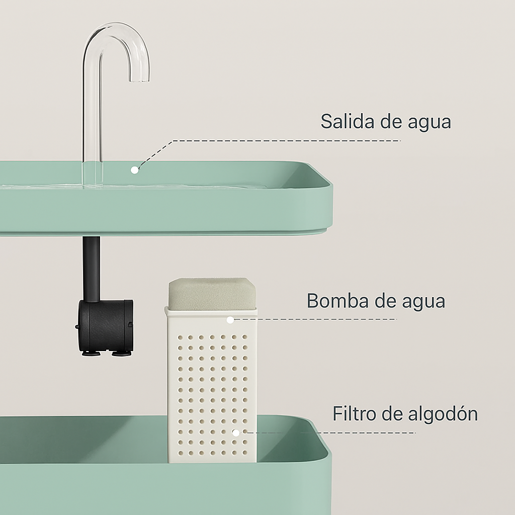 KeylaFlow™ – Fuente de Agua Automática para Peludos Hidratados