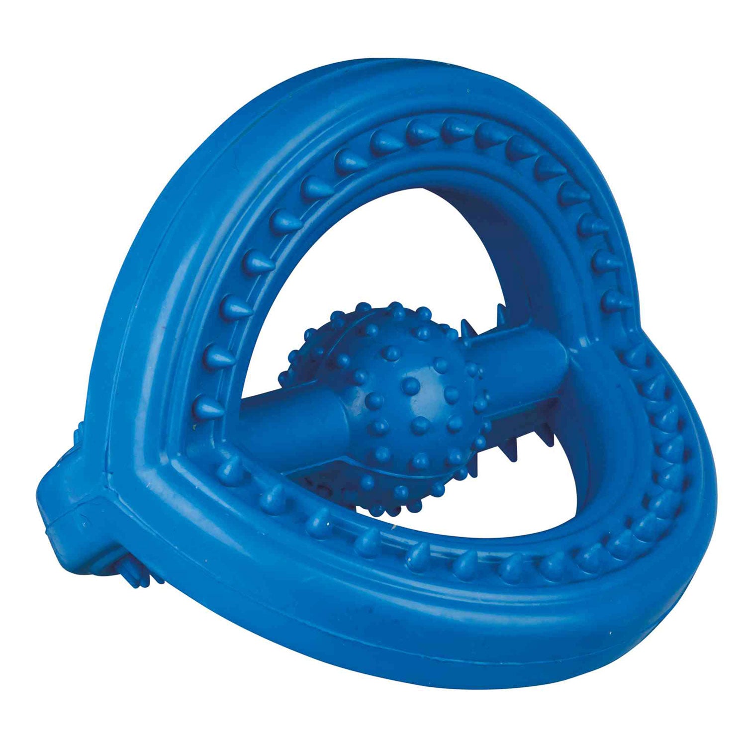 Tirador de caucho natural para perros Trixie de 14 cm, juguete de presa resistente disponible en colores surtidos para entrenamiento y juego.