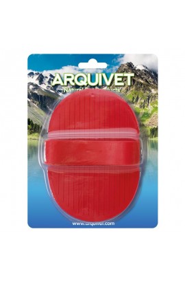 Blister con cepillo de goma ovalado para perros de KeylaPets, herramienta de aseo para masaje suave y eliminación de pelo muerto, ideal para usar en seco o durante el baño.