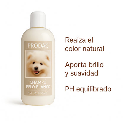 Champú Suave para Pelo Blanco – Brillo Natural para Peludos Luminosos 🐶🐾
