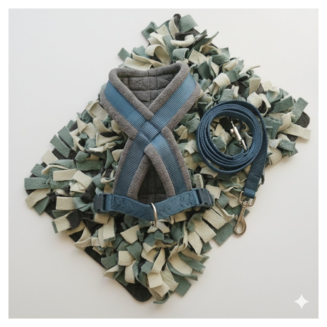 Pack Paseo en Calma — Arnés, Ramal y Alfombra Olfativa